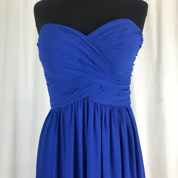 Bill Levkoff Strapless Bridesmaid Dress in Horizon - Picture 7 of 8